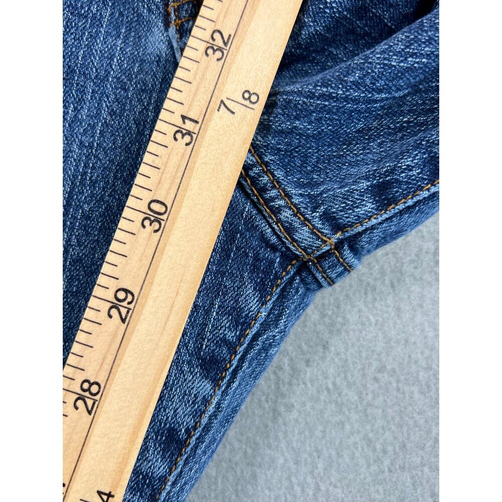 Lucky Brand Dungarees Jeans 33x30 Blue Distressed Bootcut Y2K Style - Picture 5 of 8